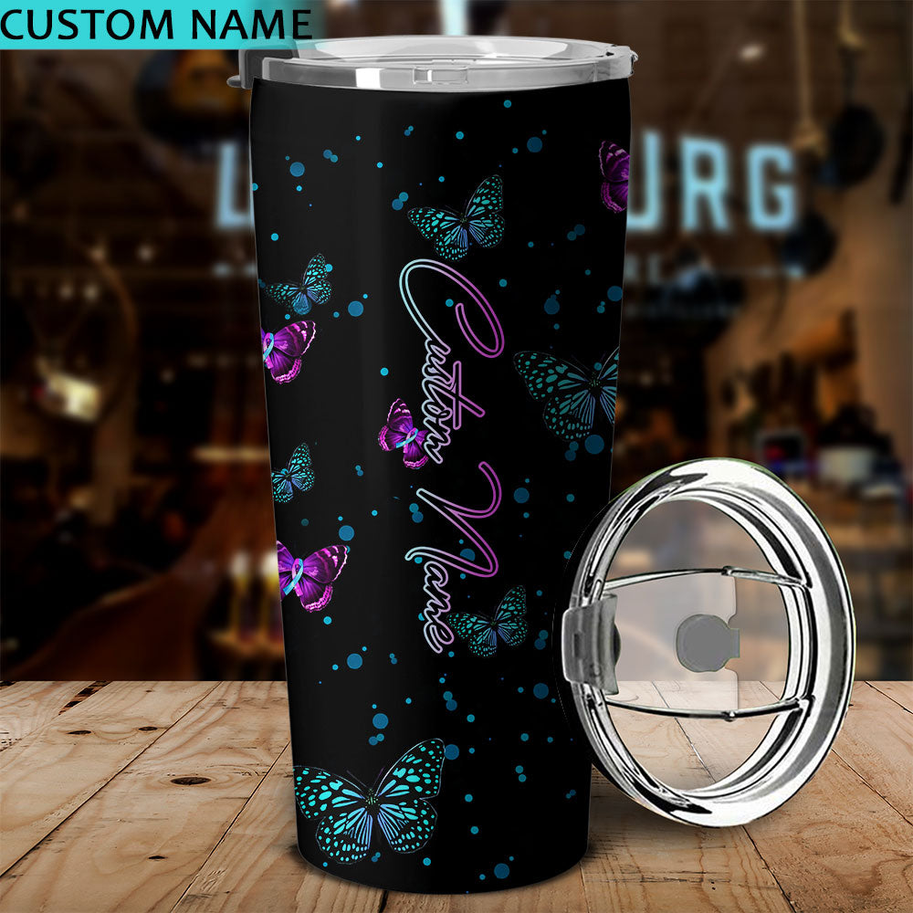 Personalized Butterfly Heart Suicide Prevention Awareness Tumbler - Lahn2308215ki