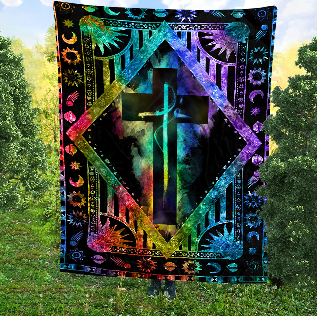Fe Colorful Woven & Fleece Blanket - Nh0109215ki