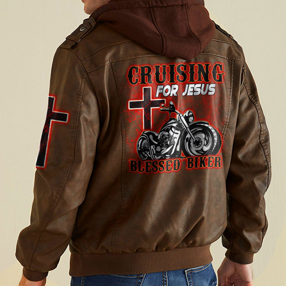 Blessed Biker Leather Jacket - Tltm0610212