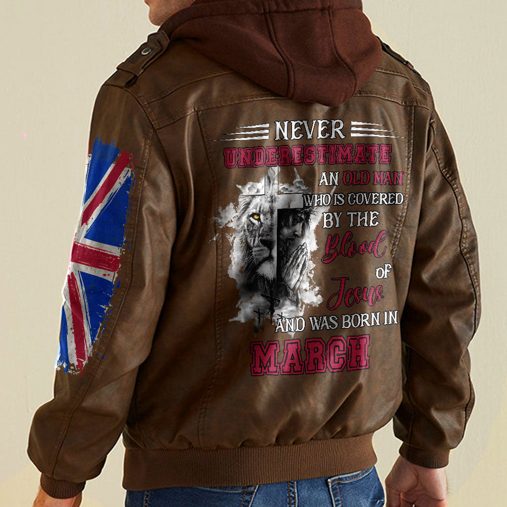 Personalized Never Underestimate An Old Man Leather Jacket - Lahn1110211ki
