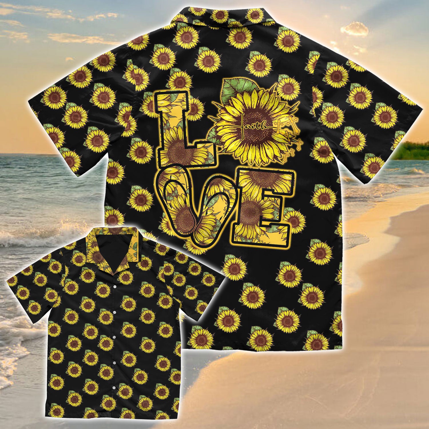 Love Sunflower Hawaiian Set - Lahn1404212ki