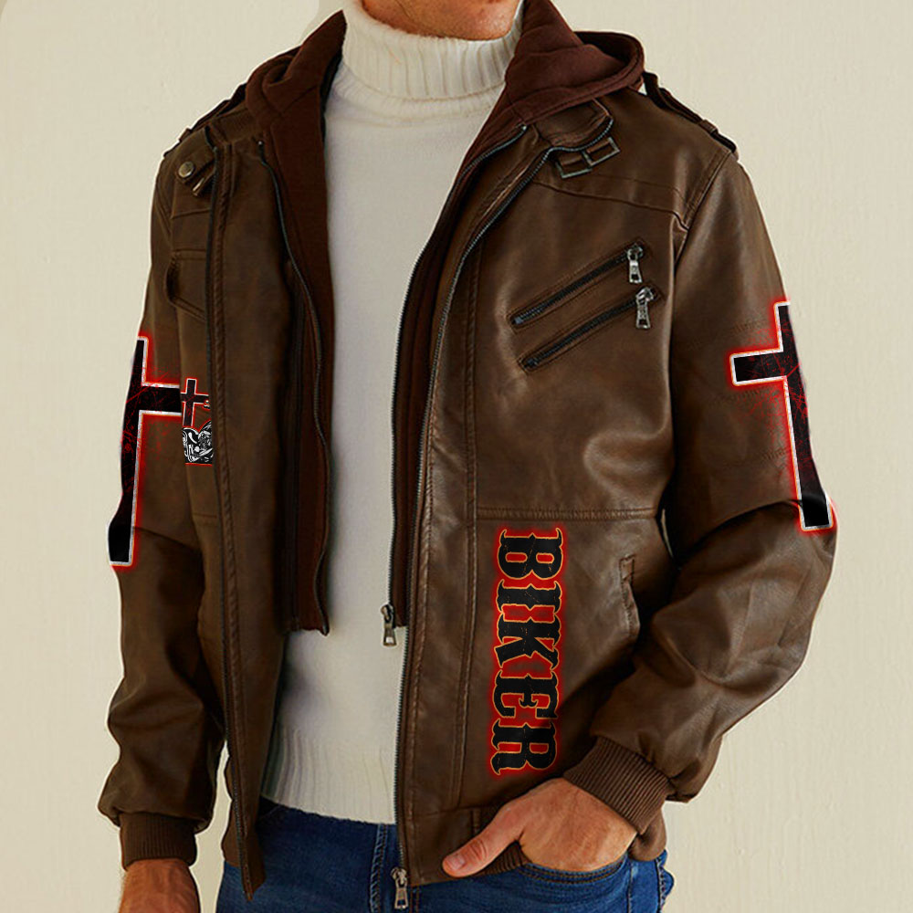 Blessed Biker Leather Jacket - Tltm0610212