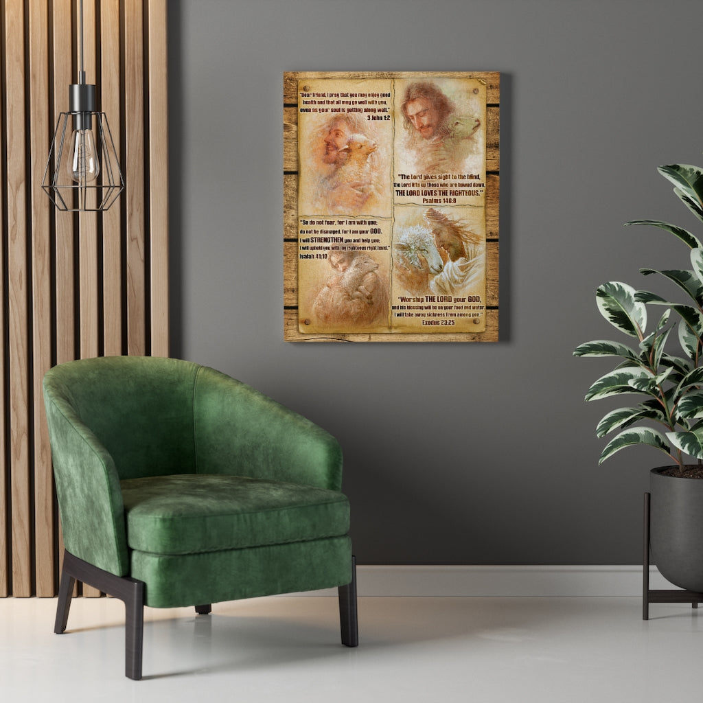 Jesus With Lamb Canvas - Latg2909216
