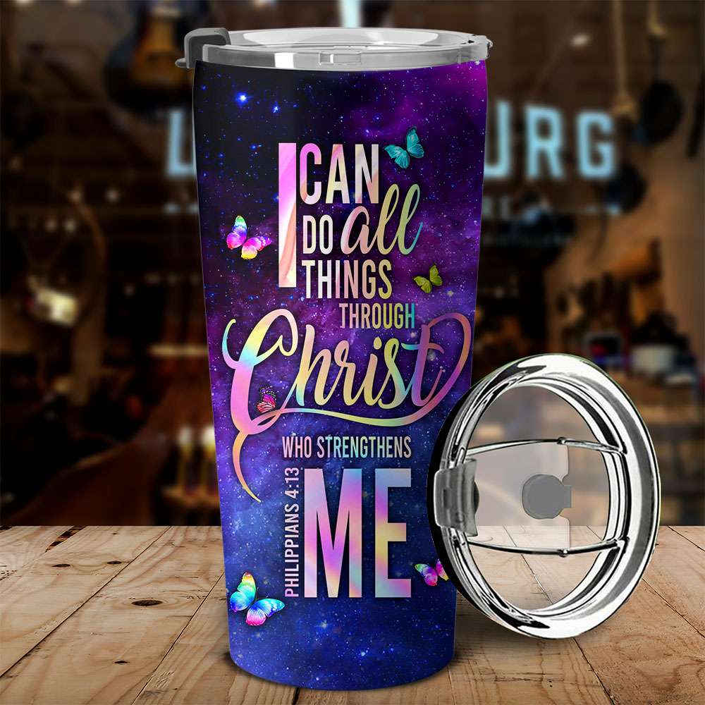 Personalized I Can Do All Things Wings Tumbler - Tltt1904211ki