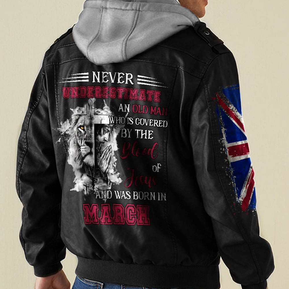 Personalized Never Underestimate An Old Man Leather Jacket - Lahn1110211ki