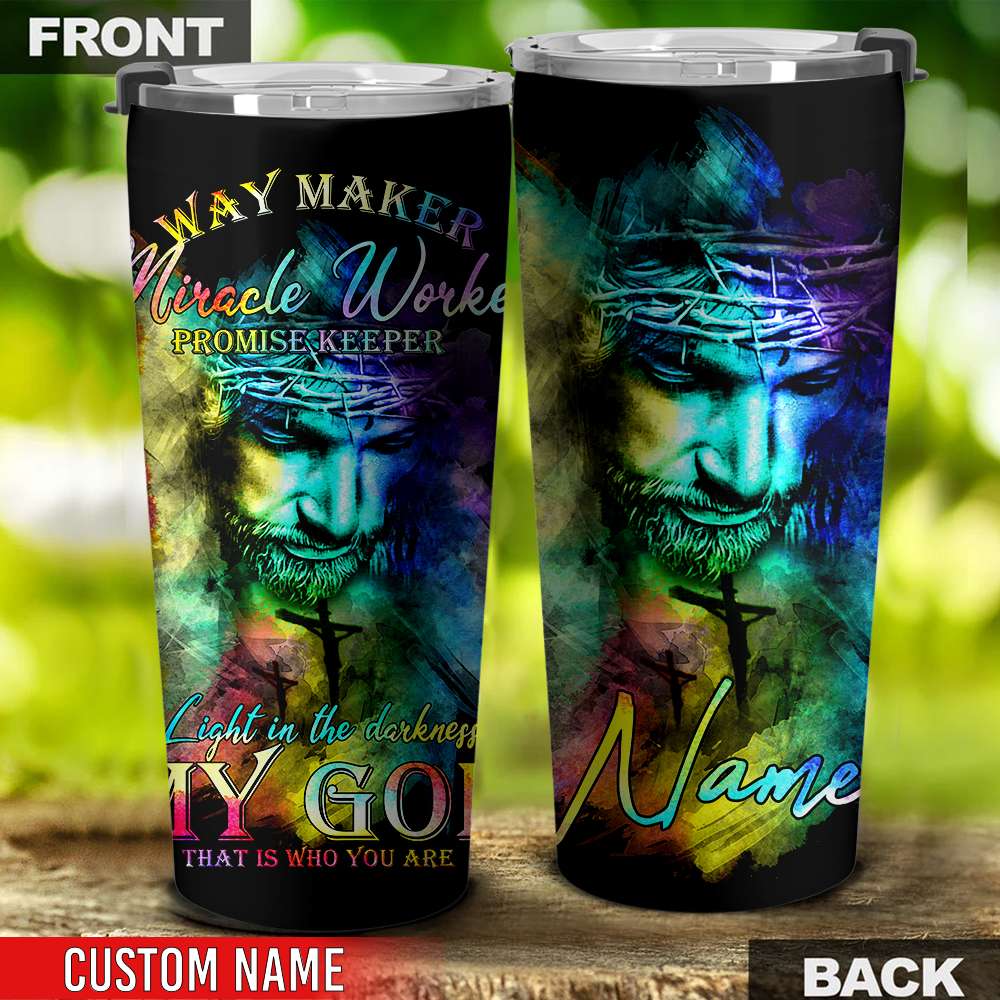 Personalized Way Maker Jesus Colorful Tumbler  - Tlnh0104213HA