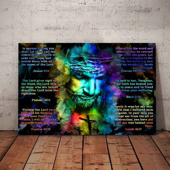 Jesus Watercolor Bible Verses Canvas - Tlnh2409214