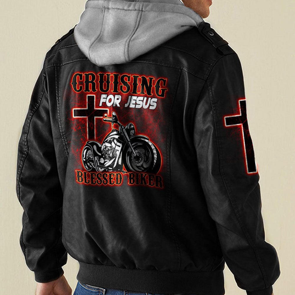 Blessed Biker Leather Jacket - Tltm0610212