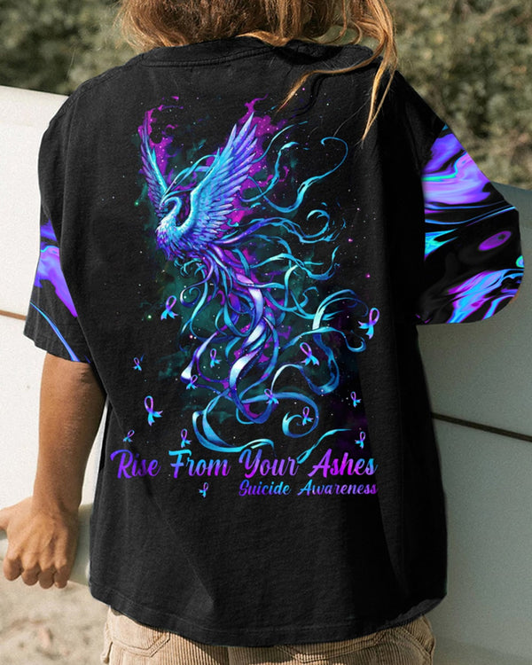 Rise From The Ashes Phoenix Women's Suicide Prevention Awareness Tshirt