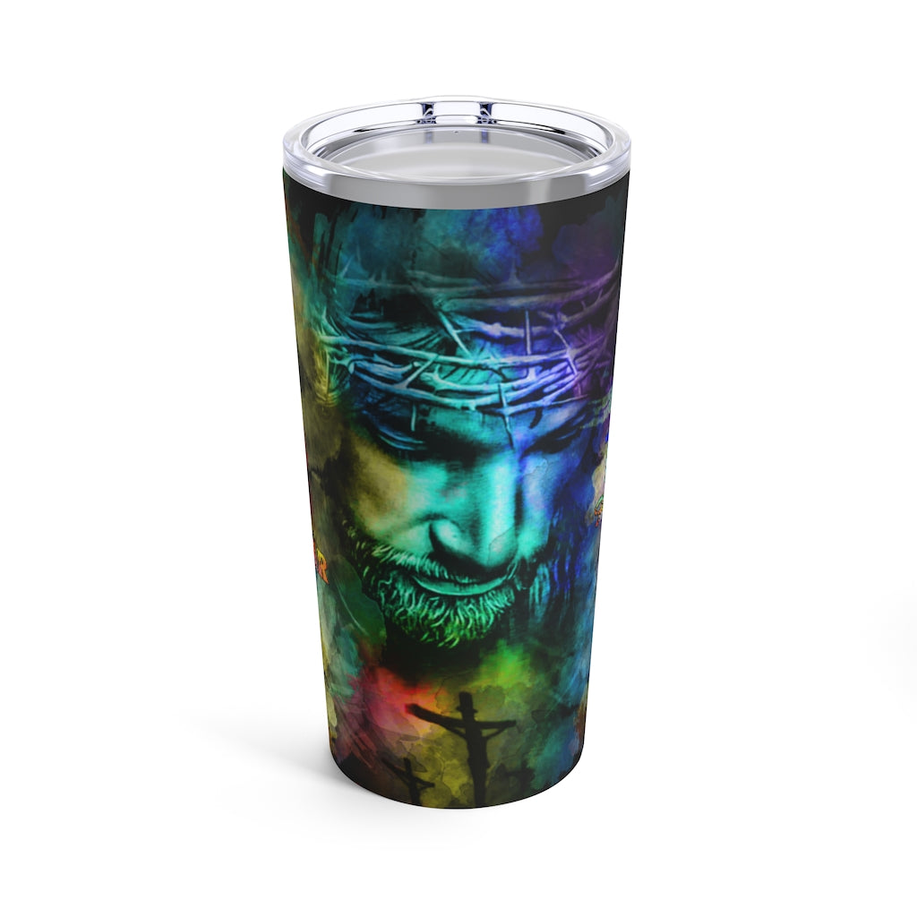 Jesus Faith Over Fear Colorful Tumbler - Tlnh2202211Ha