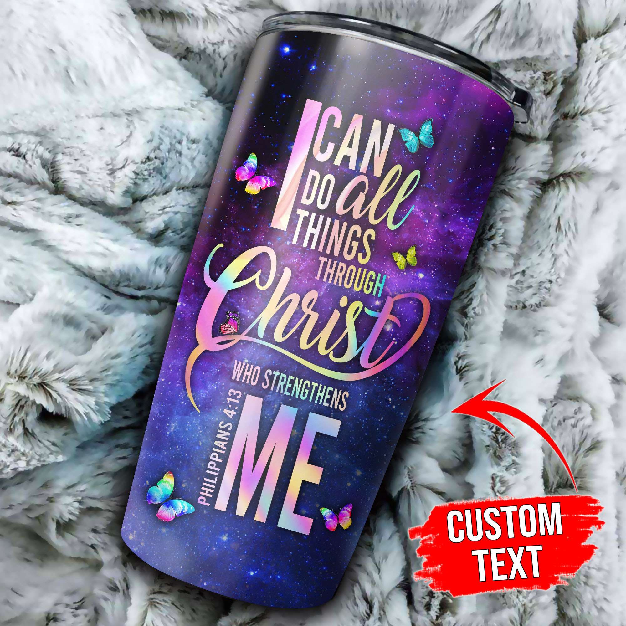 Personalized I Can Do All Things Wings Tumbler - Tltt1904211ki