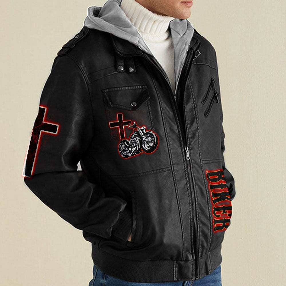 Blessed Biker Leather Jacket - Tltm0610212