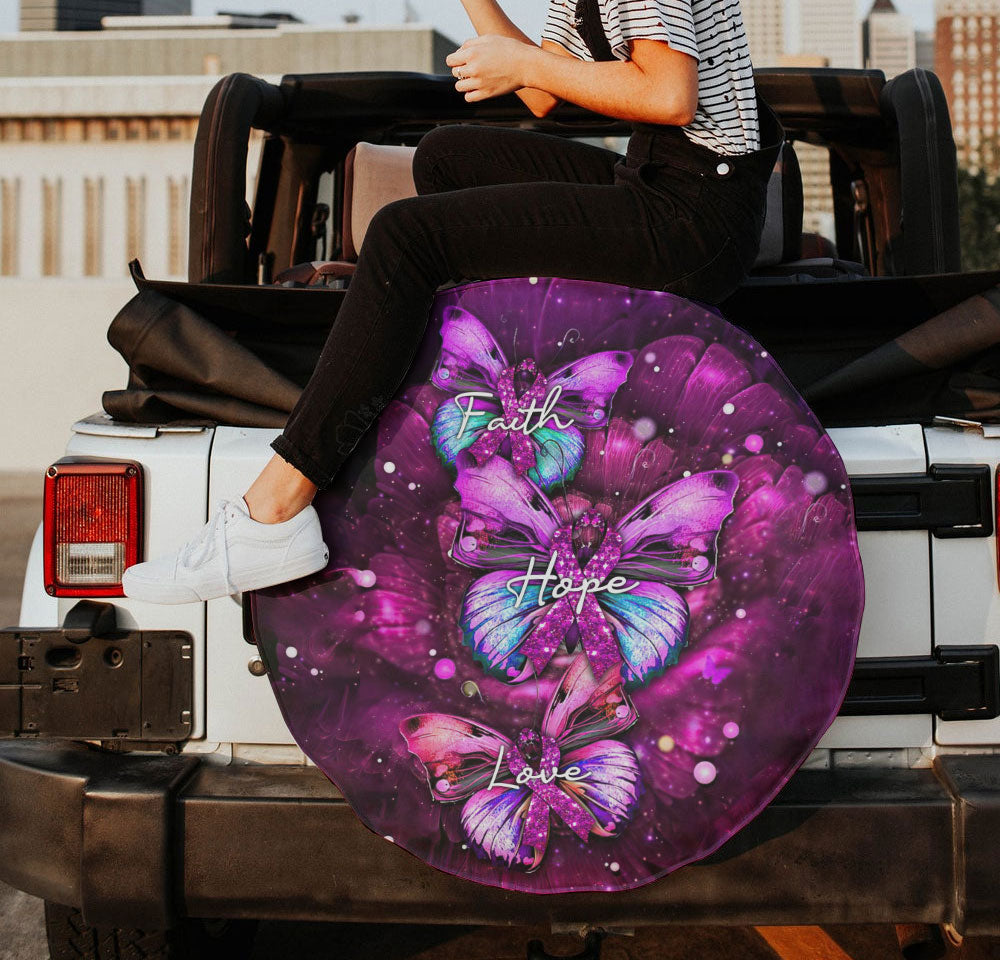 Breast Cancer Awareness  Faith Hope Love Butterfly Automotive - Tltr1609214ki