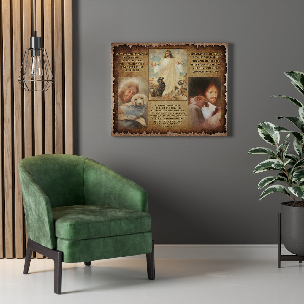 Jesus With Dogs Bible Canvas - Lath2809213