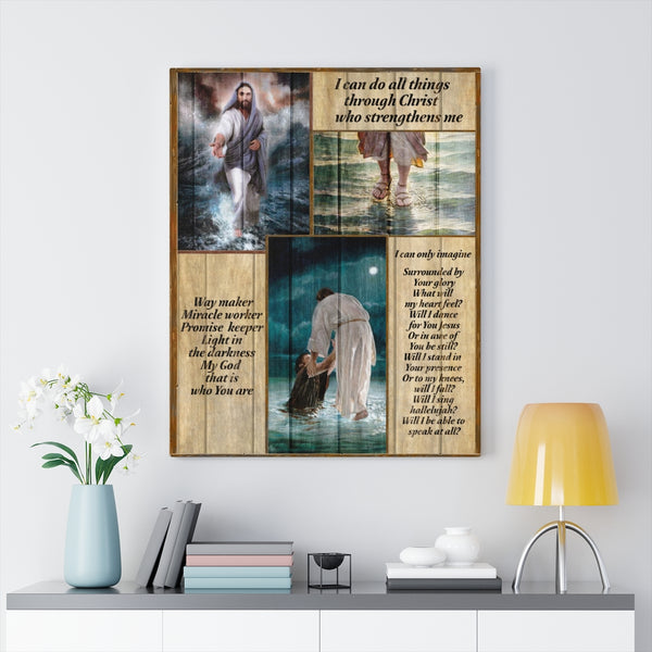 Jesus Hold My Hand Water Canvas - Lahn3009215ki