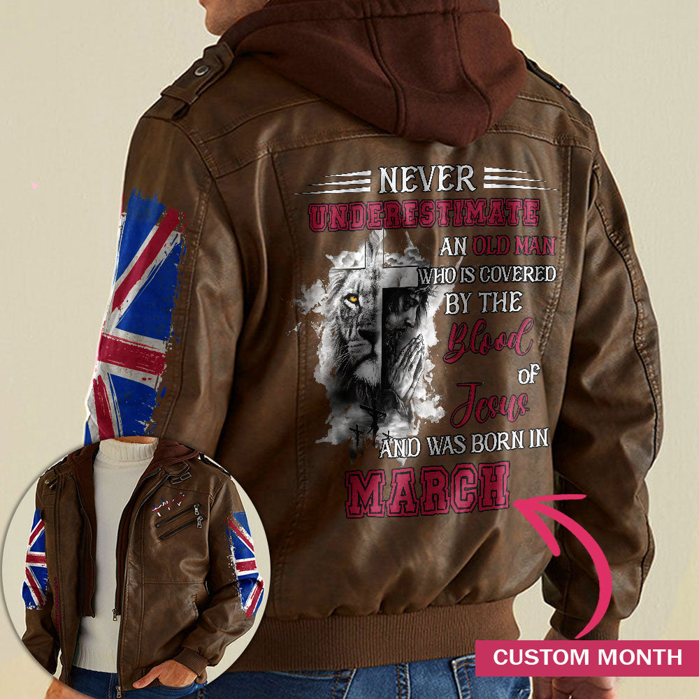 Personalized Never Underestimate An Old Man Leather Jacket - Lahn1110211ki