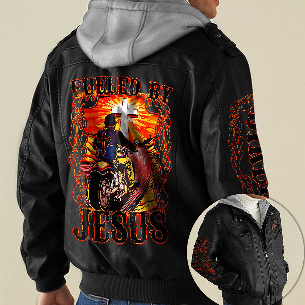 Fueled By Jesus Leather Jacket - Tlnx0610214