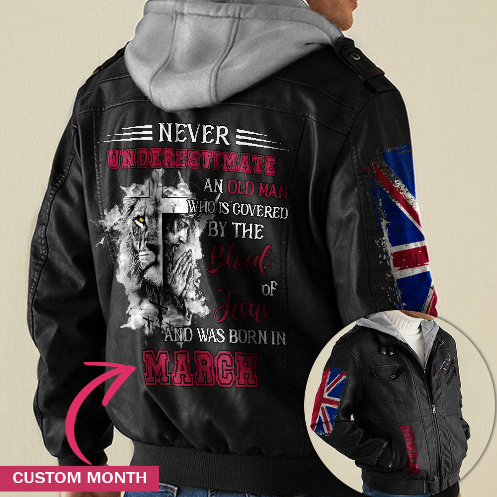 Personalized Never Underestimate An Old Man Leather Jacket - Lahn1110211ki
