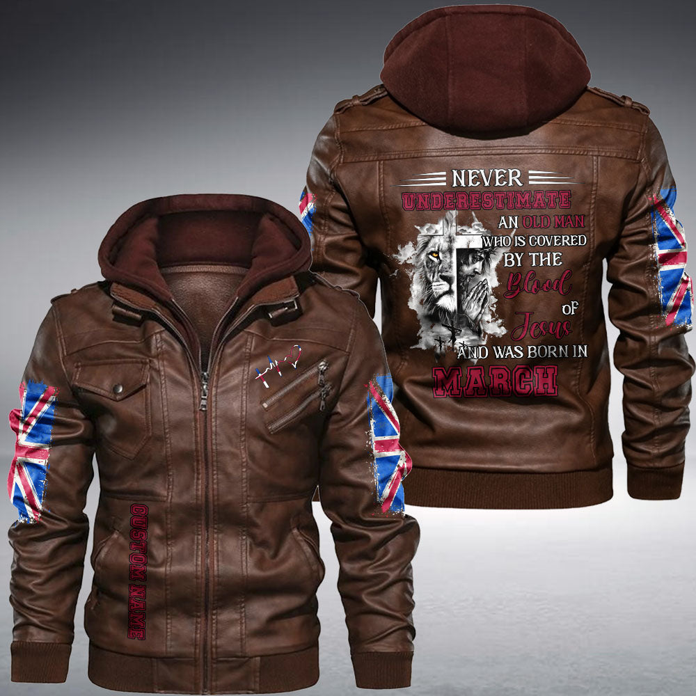 Personalized Never Underestimate An Old Man Leather Jacket - Lahn1110211ki