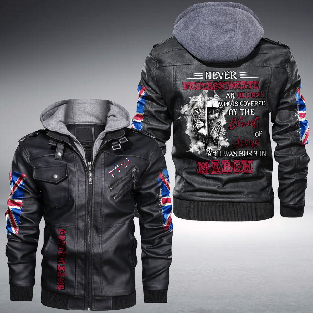 Personalized Never Underestimate An Old Man Leather Jacket - Lahn1110211ki