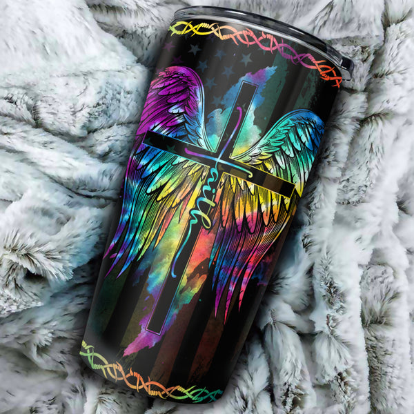 Faith Wings Colorful Tumbler - Tlty2002215Ki