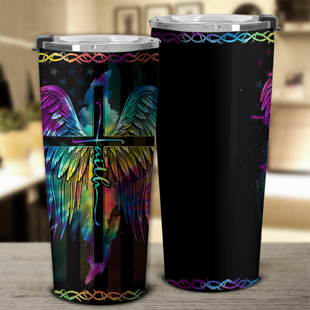 Faith Wings Colorful Tumbler - Tlty2002215Ki