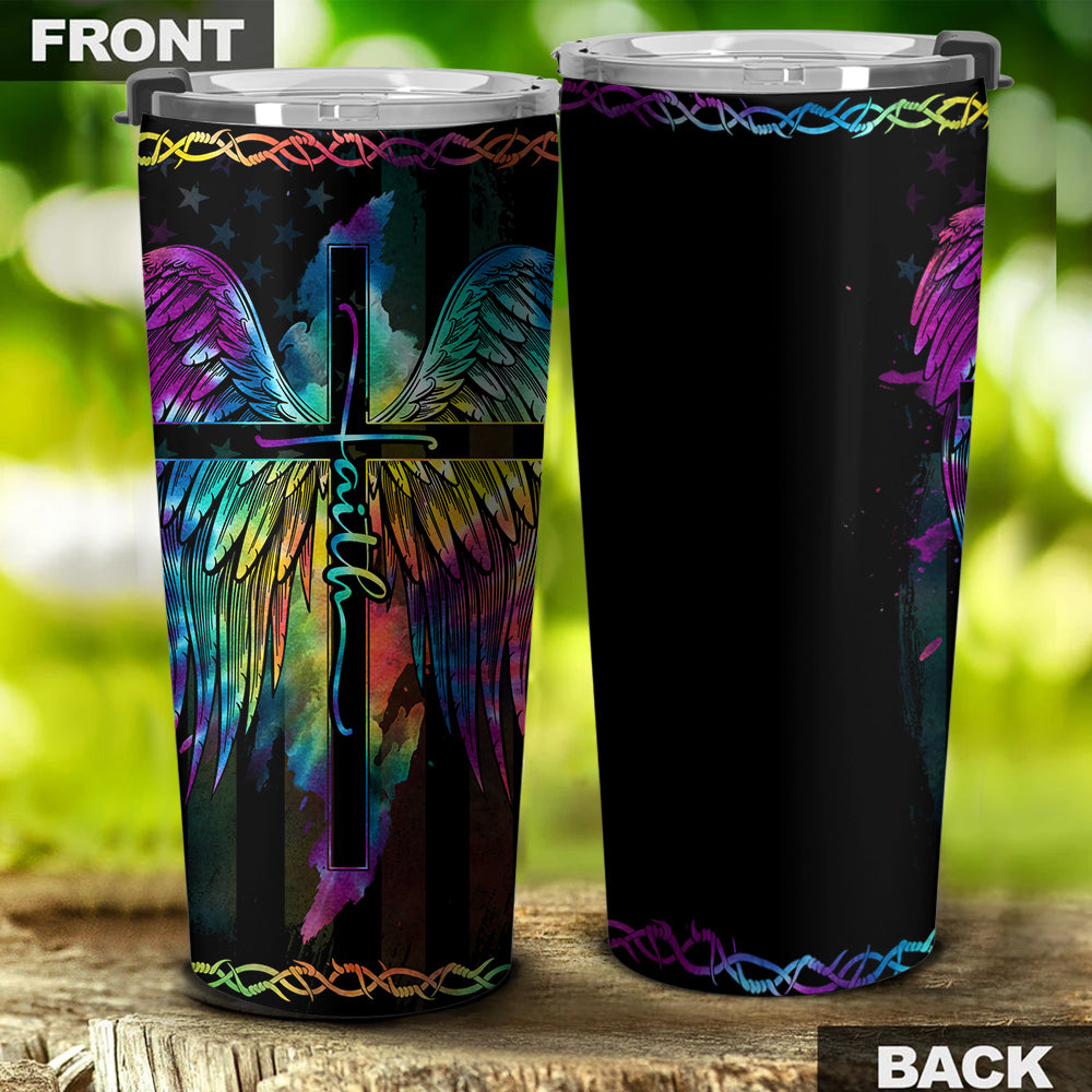 Faith Wings Colorful Tumbler - Tlty2002215Ki