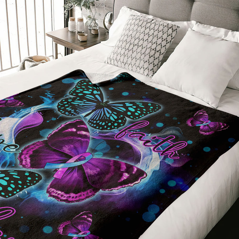 Butterfly Faith Woven & Fleece Blanket - Lahn0609214ki