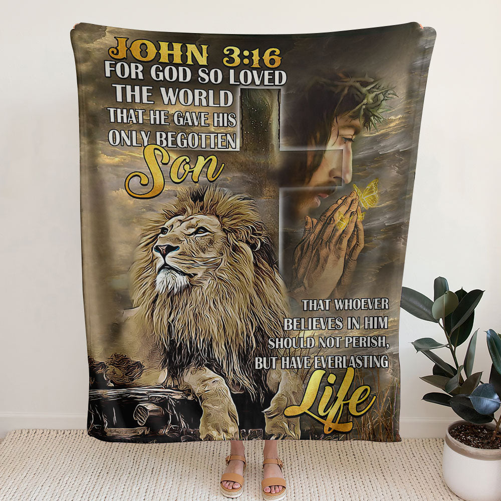 For God So Loved Woven & Fleece Blanket - Nh0510214