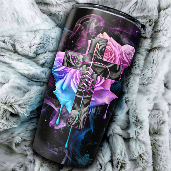 Faith Rose Watercolor Tumbler - Latg1904213ki