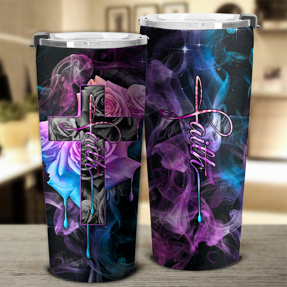 Faith Rose Watercolor Tumbler - Latg1904213ki