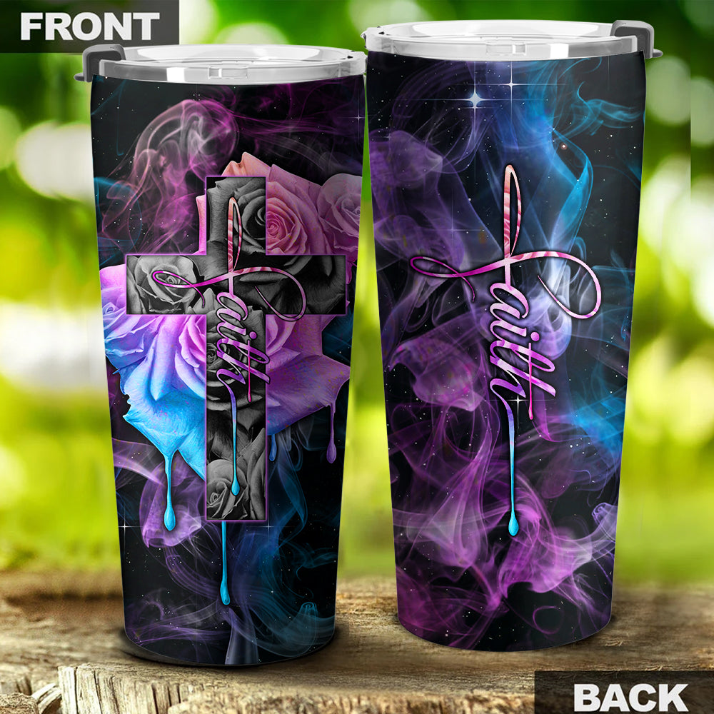 Faith Rose Watercolor Tumbler - Latg1904213ki