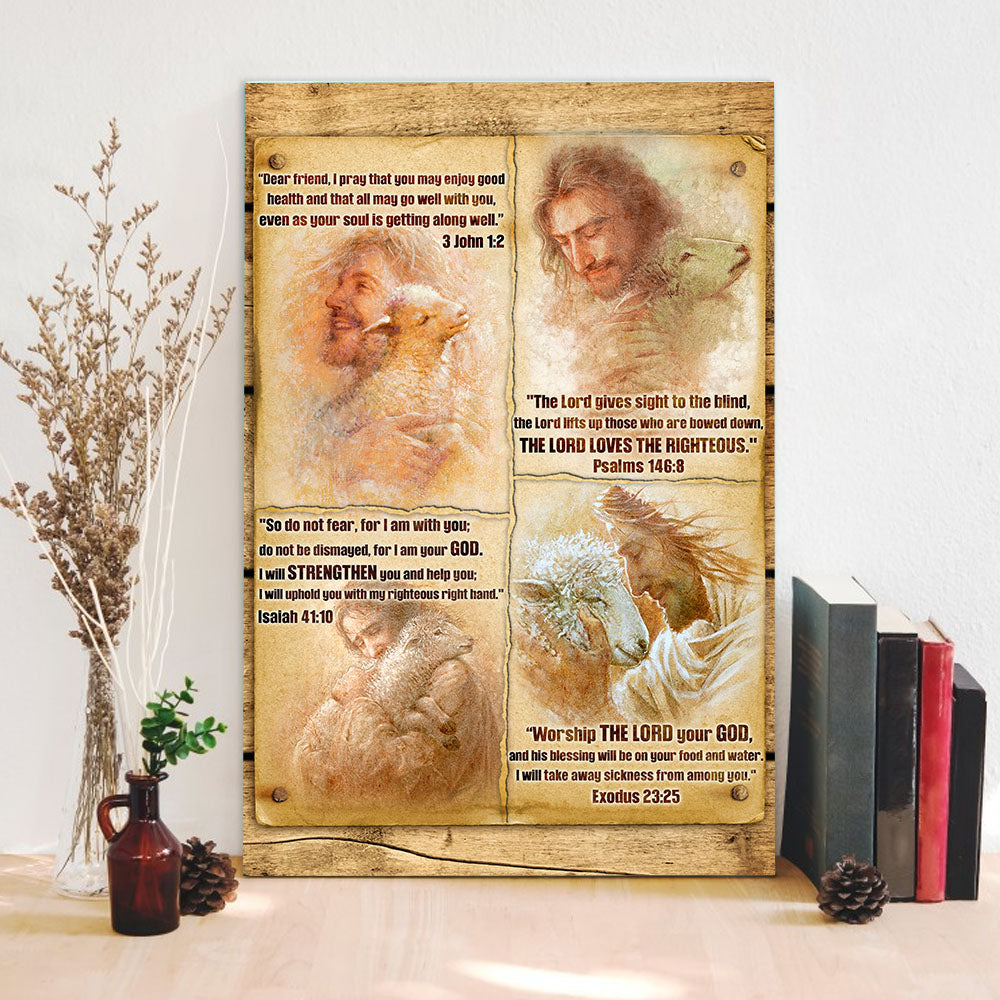 Jesus With Lamb Canvas - Latg2909216
