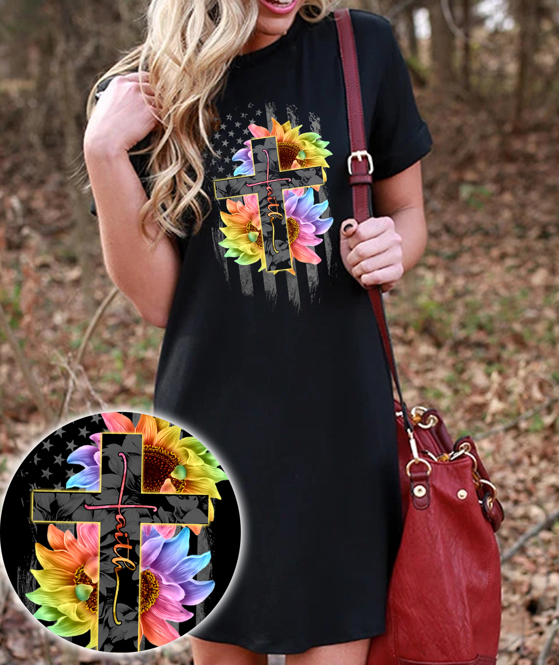 Faith Sunflower Flag Rainbow Dress Md150620Ki