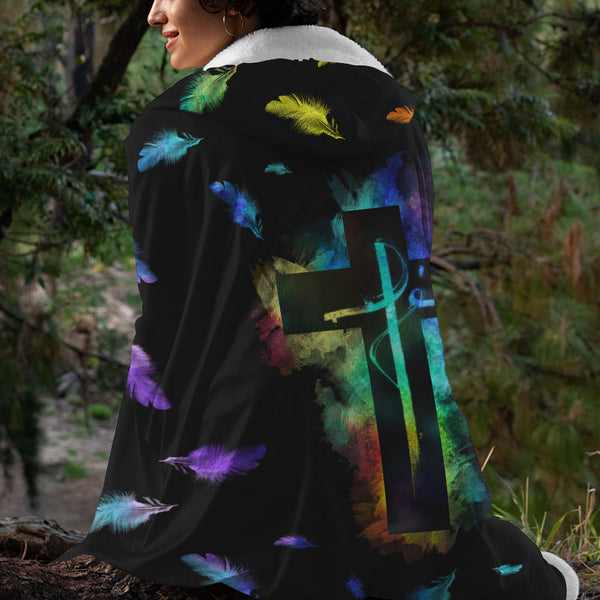 Fe Coloful Sherpa Blanket Hoodie - Nh1009214ki