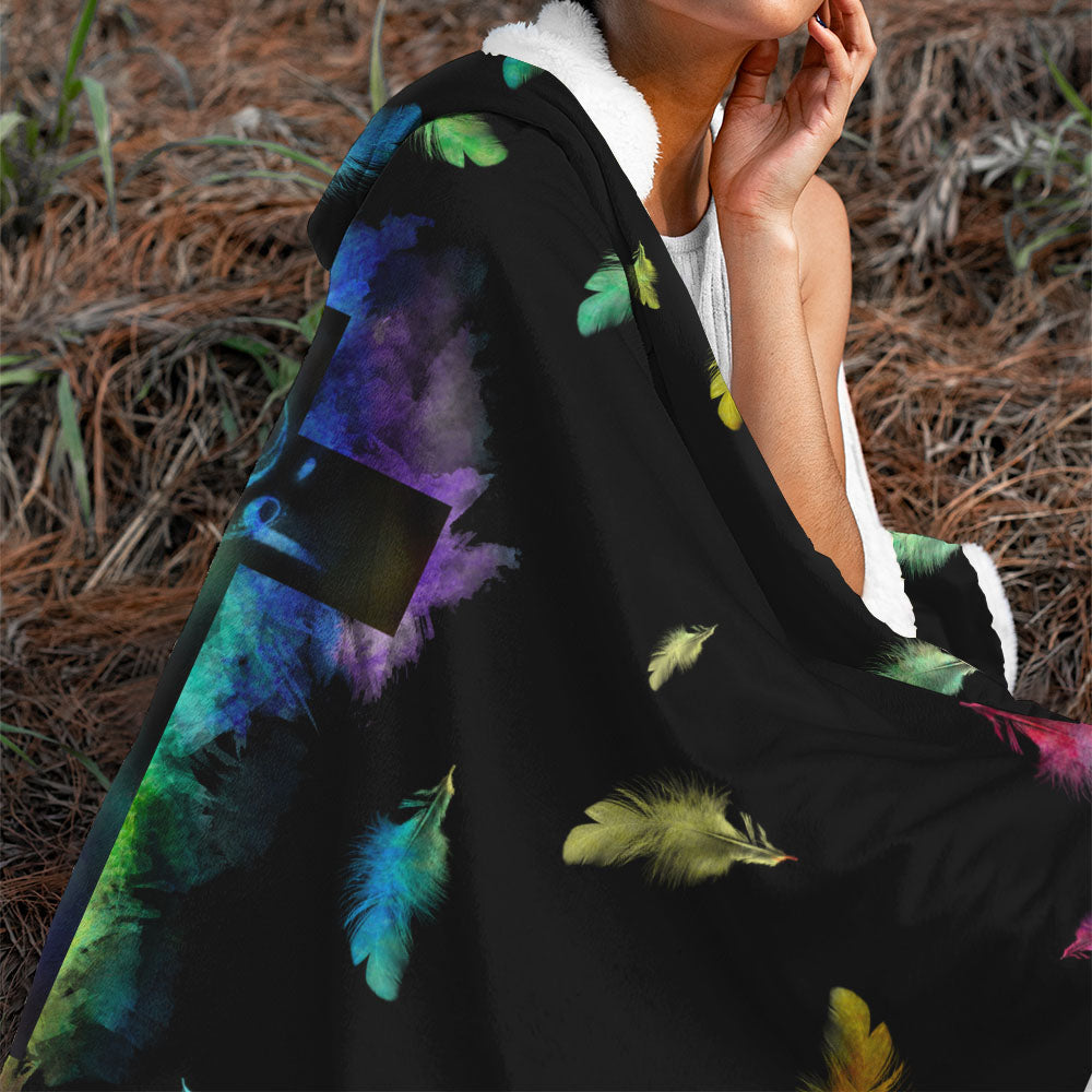 Fe Coloful Sherpa Blanket Hoodie - Nh1009214ki
