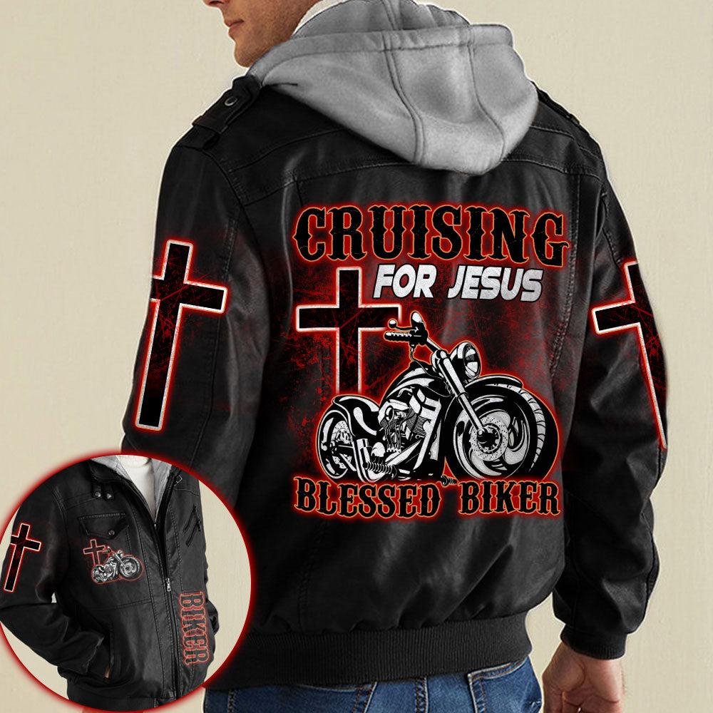 Blessed Biker Leather Jacket - Tltm0610212