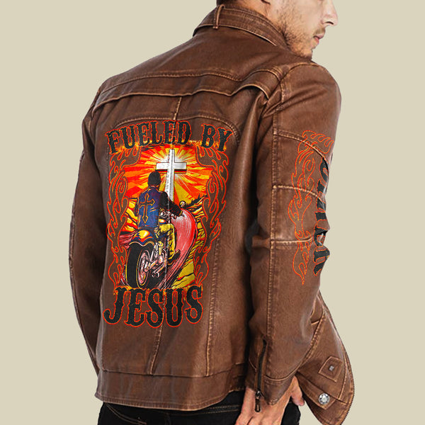 Fueled By Jesus Leather Jacket - Tlnx0610214