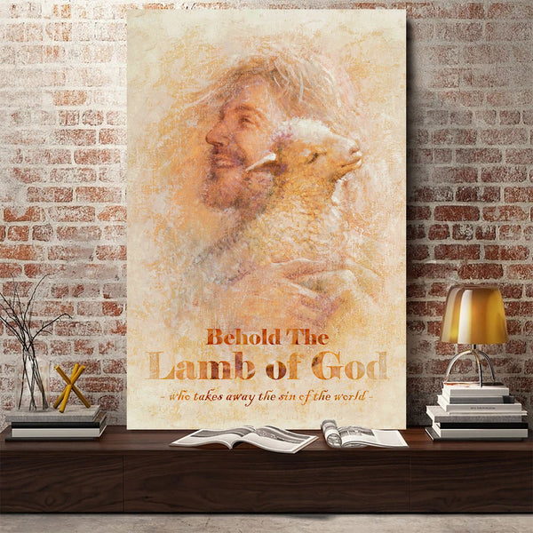Behold The Lamb Of God Premium Canvas - Km300621ki