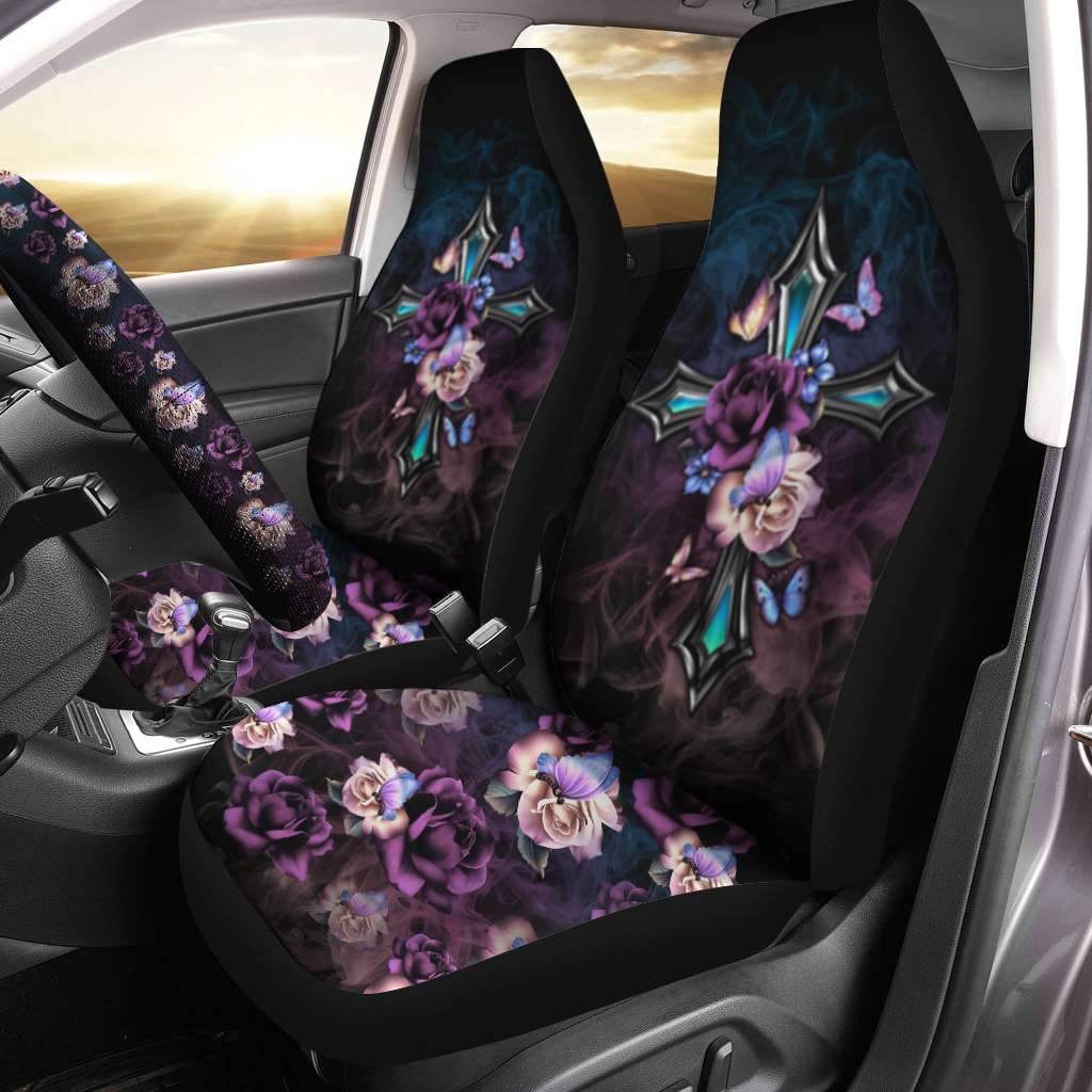 Faith Cross Floral Butterfly Automotive - Tltr1304212HA