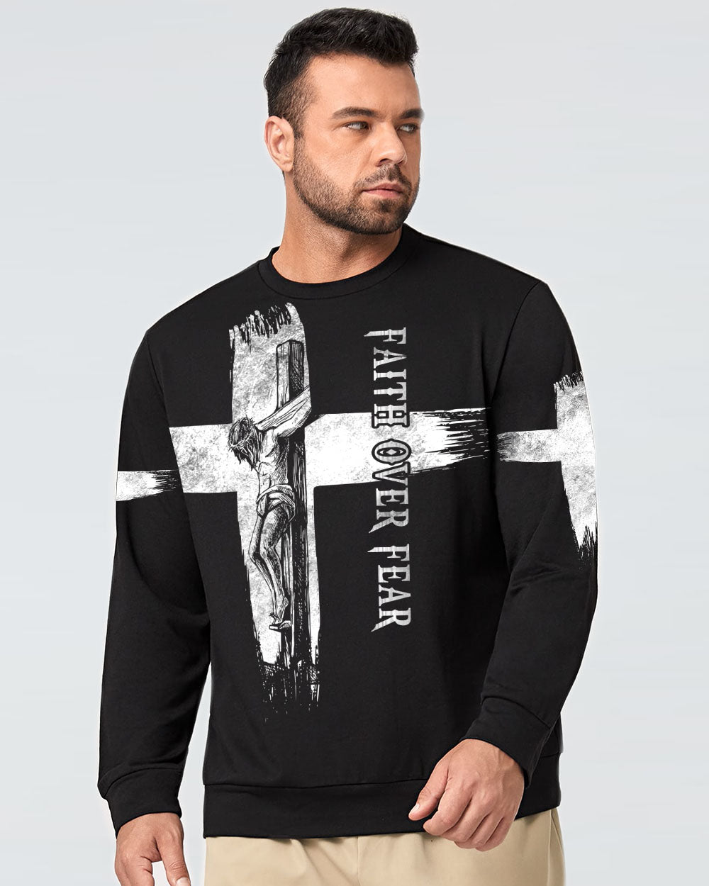 A Child Of God A Man Of Faith Men's Christian Sweatshirt