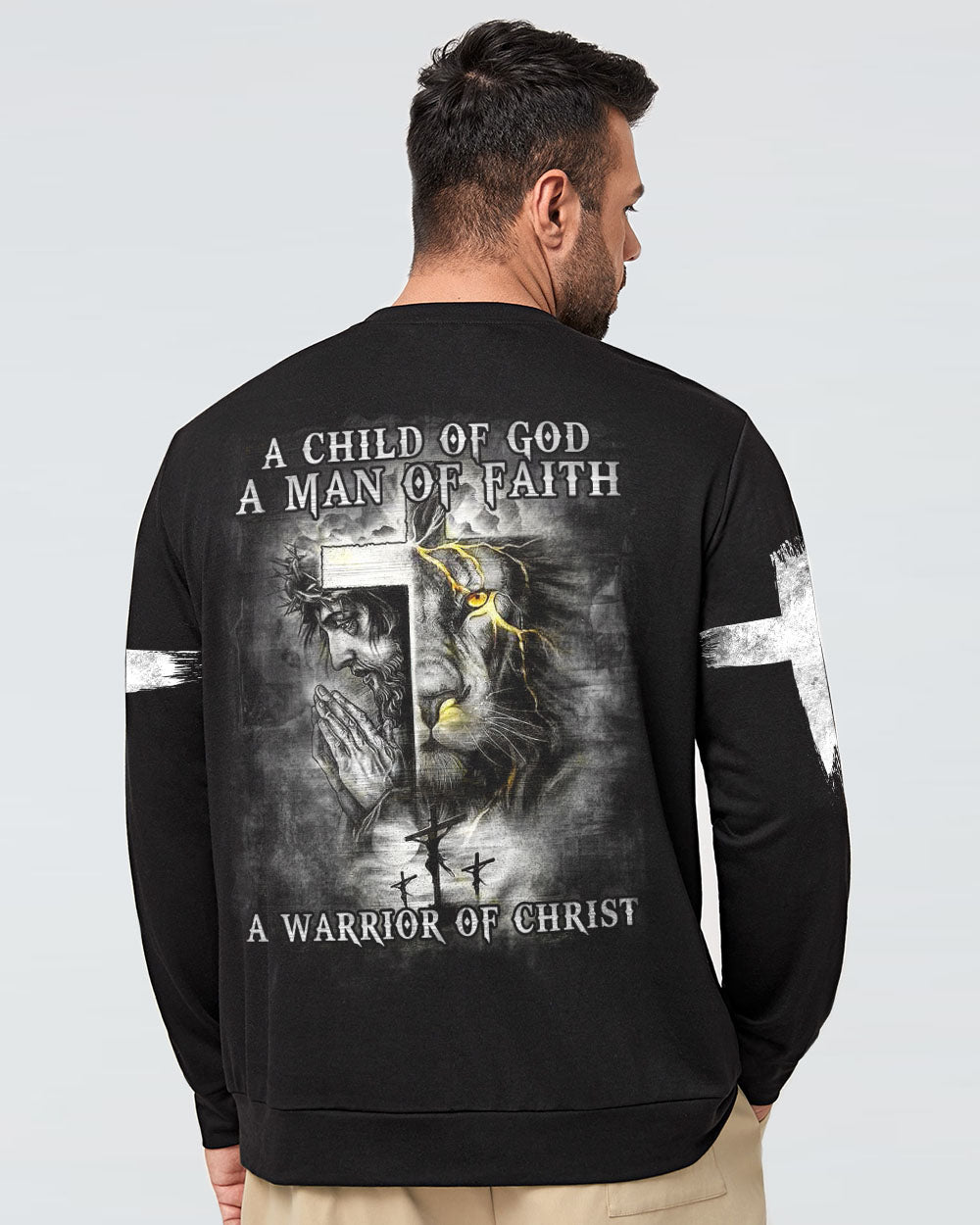 A Child Of God A Man Of Faith Men's Christian Sweatshirt