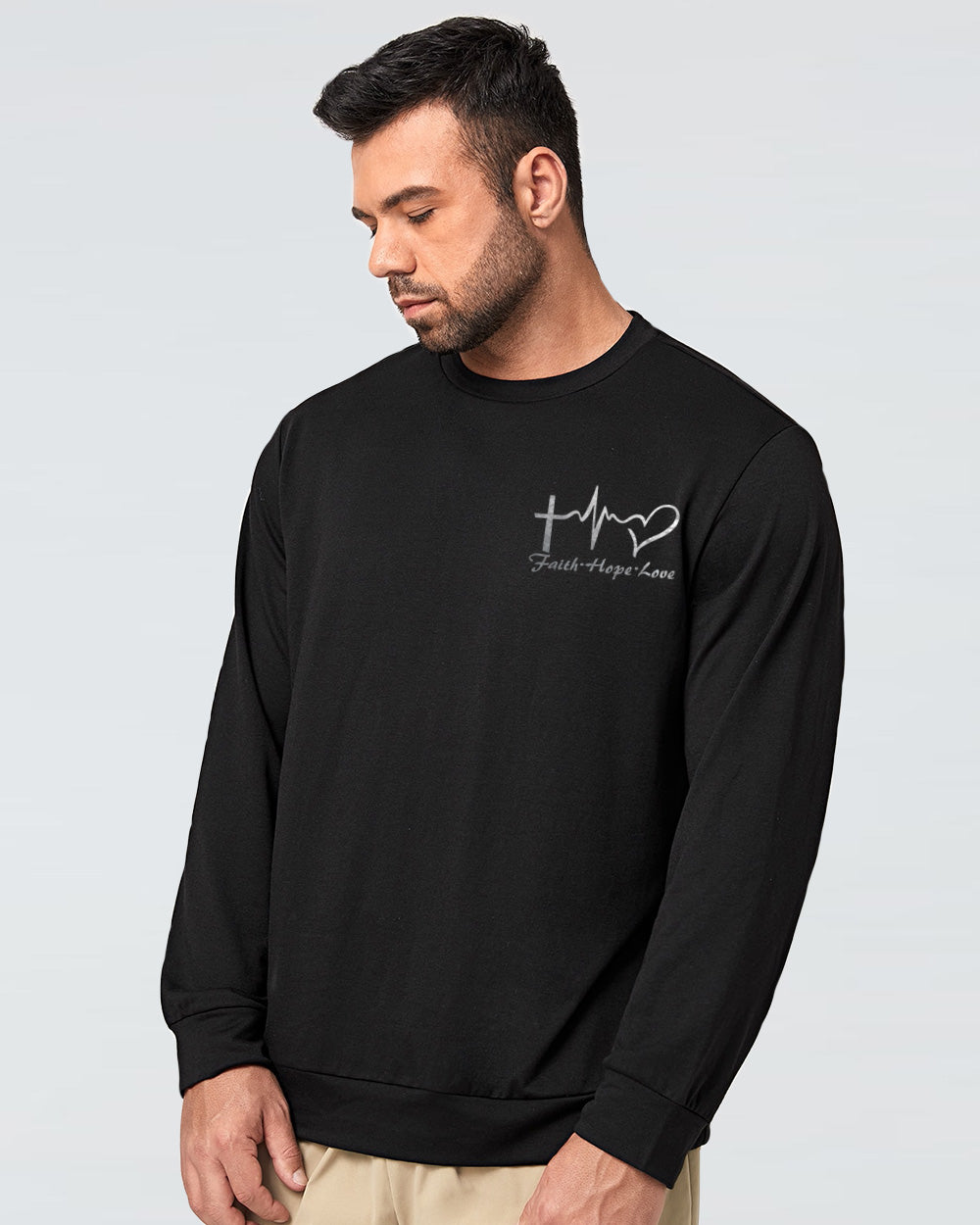 One Nation Under God Eagle Painting Men's Christian Sweatshirt