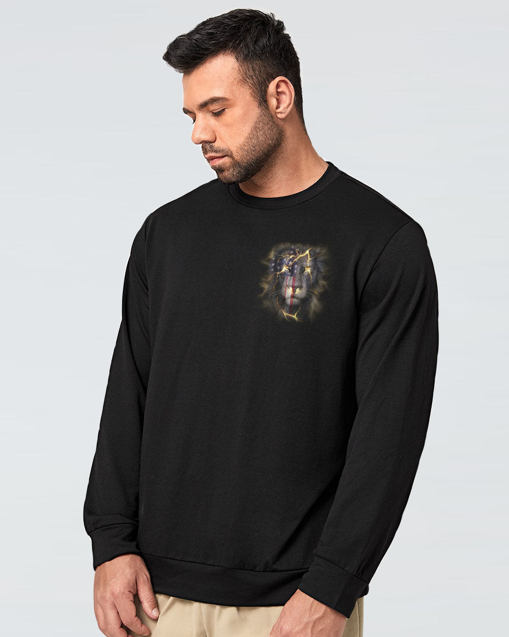 When Man Listens God Speaks Lion Flag Men's Christian Sweatshirt