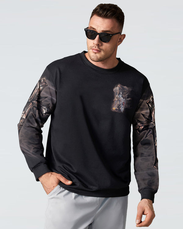 A Child Of God A Man Of Faith Lion Warrior Men's Christian Sweatshirt