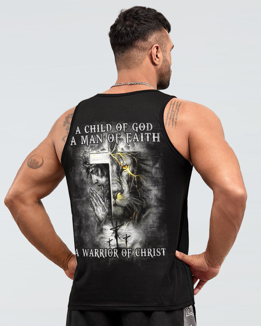 A Child Of God A Man Of Faith Men's Christian Tanks