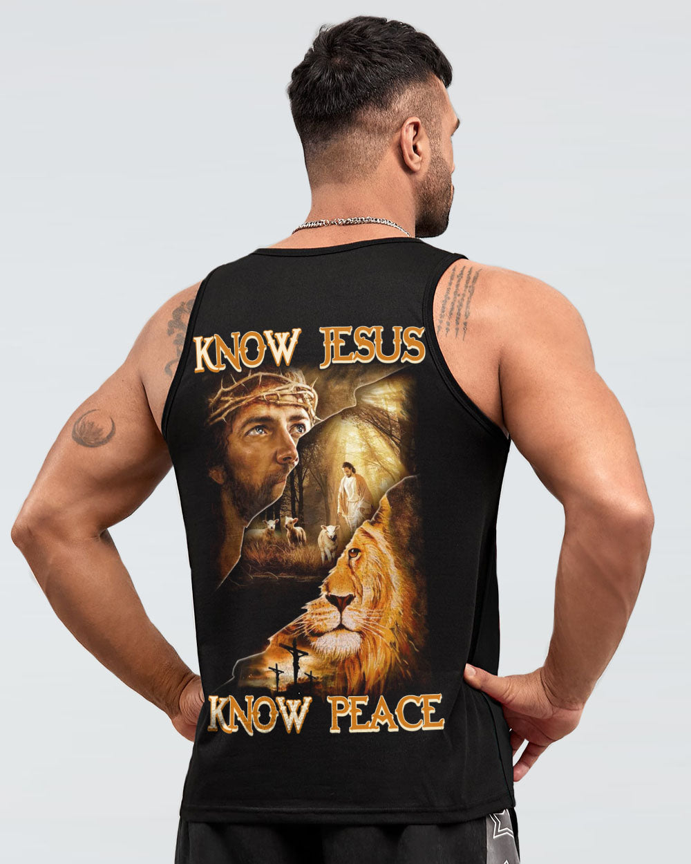 Know Jesus Know Peace Men's Christian Tanks