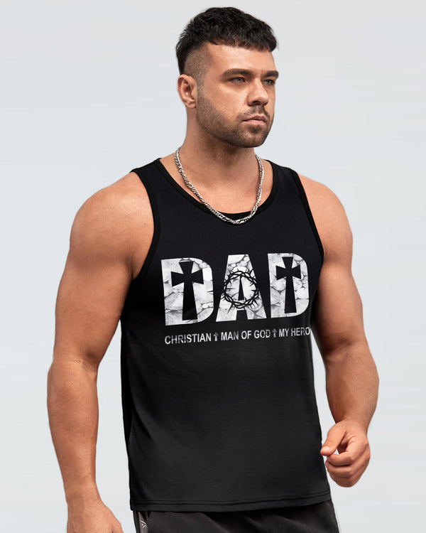 Dad Jesus Black And White Men's Christian Tanks