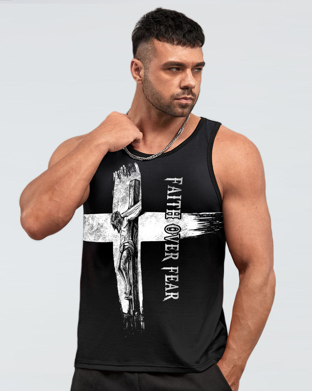 A Child Of God A Man Of Faith Men's Christian Tanks