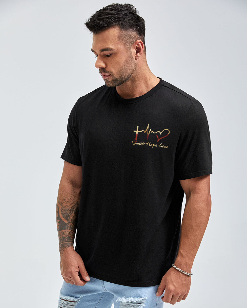 One Nation Under God Wings Veteran Men's Christian Tshirt